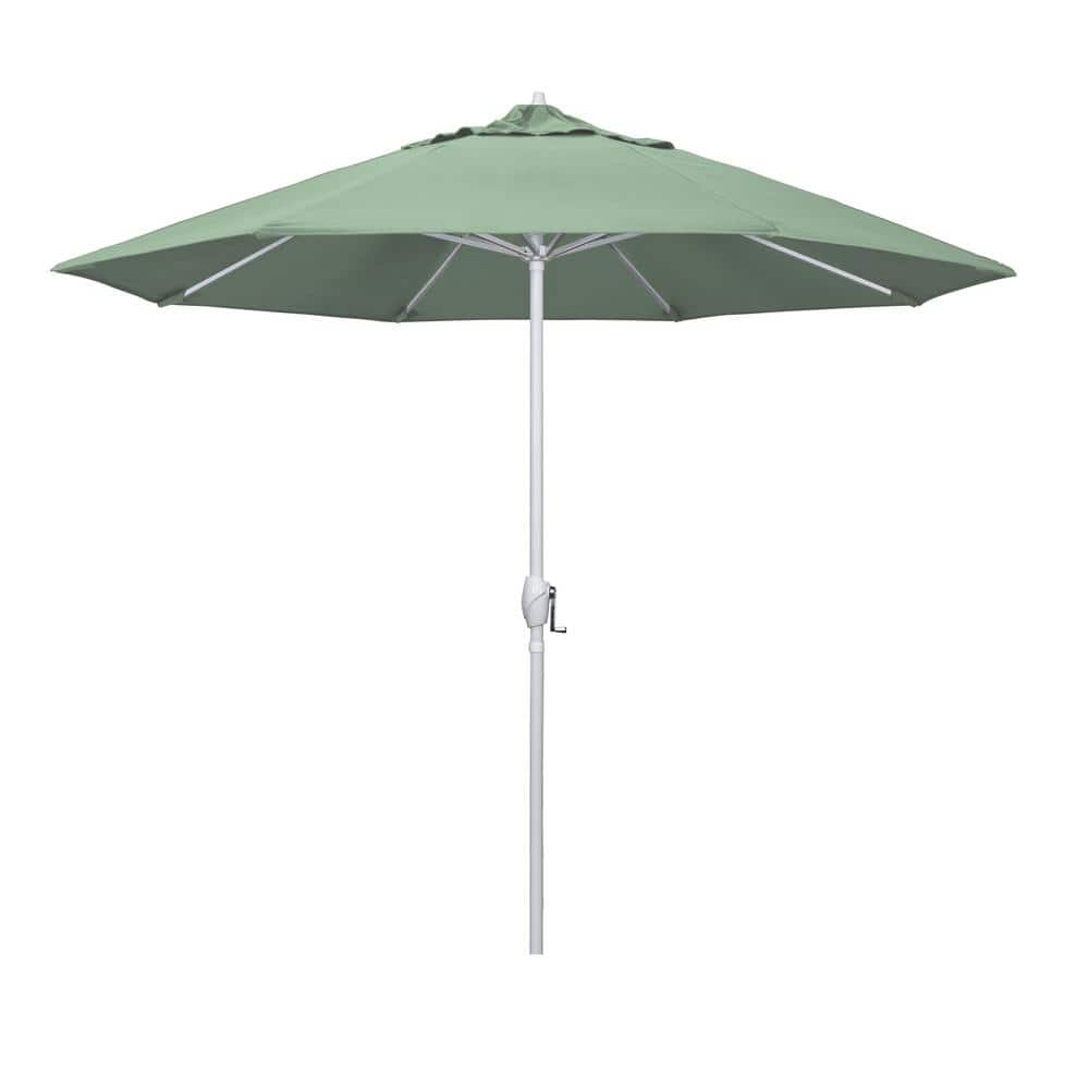 9 ft. Matted White Aluminum Market Patio Umbrella Auto Tilt in Spa Pacifica price history on PriceWatchPro