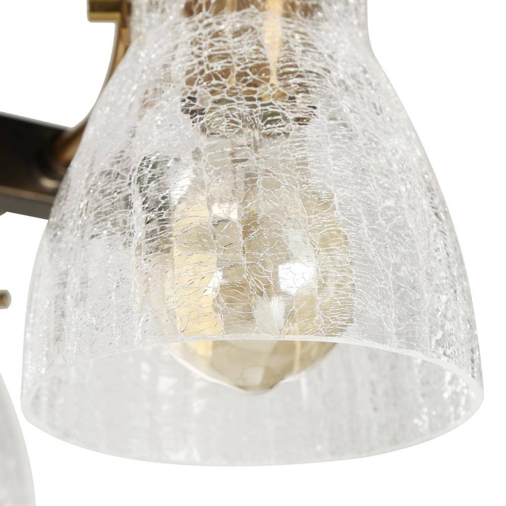 Dawn Industrial 8-Light Matte Black and Brass Kitchen Island Chandelier