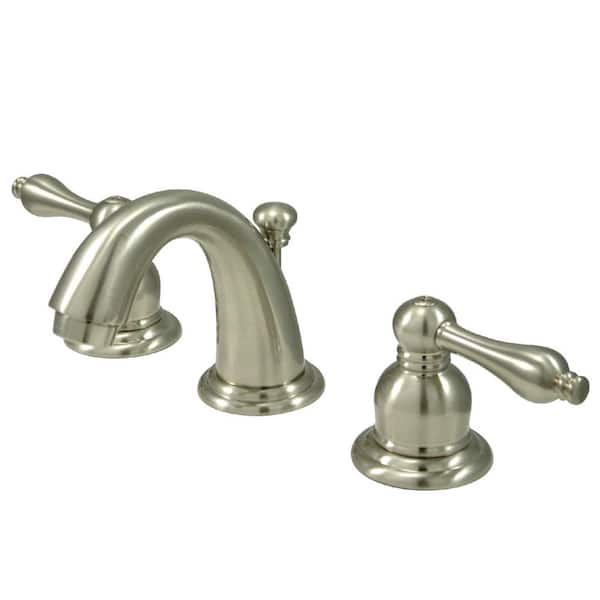English Country 8 in. Widespread 2-Handle Bathroom Faucet in Brushed Nickel
