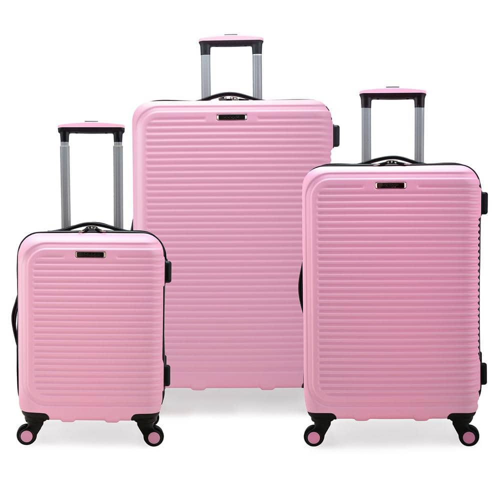 Elite Luggage Sunshine 3-Piece Pink Hardside Spinner Luggage Set ...
