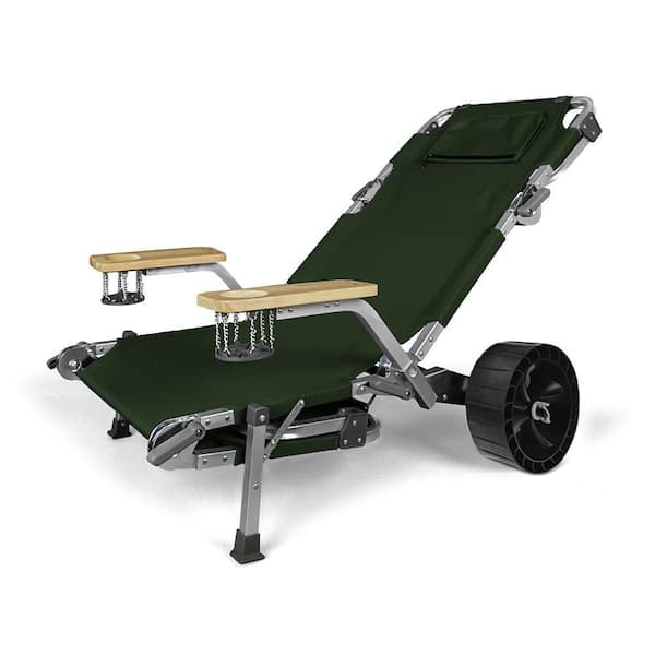 Heavy duty Fishing Gear Organizer and Chair in Green Convertible