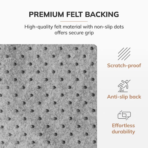 Espresso 48 in. x 42 in. Indoor Bamboo Chair Mat – Non-Slip, Rectangular, Ideal for Hard Floors