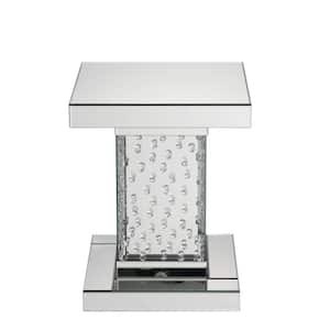 Nysa Mirrored and Faux Crystals End Table