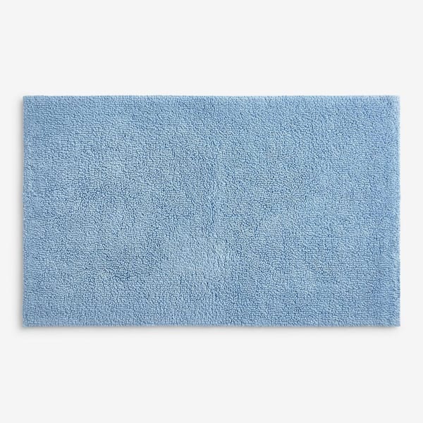 The Company Store Company Cotton 17 in. x 24 in. Blue Bath Rug