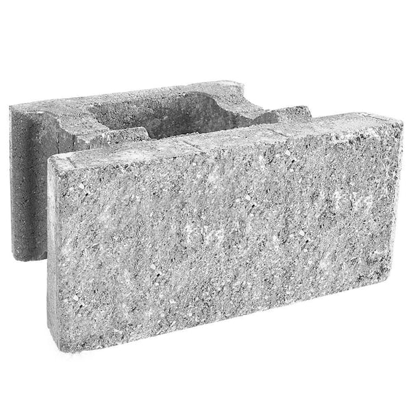 BroadStone 18 in. x 8 in. x 12 in. Pewter Concrete Retaining Wall Block (32 Pieces/32 Face Feet /Pallet)