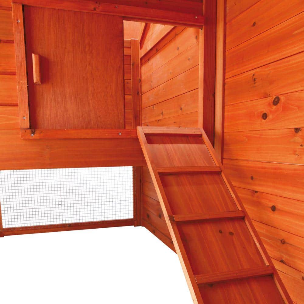 Weatherproof Glazed Pine 2-Story Outdoor Chicken Coop