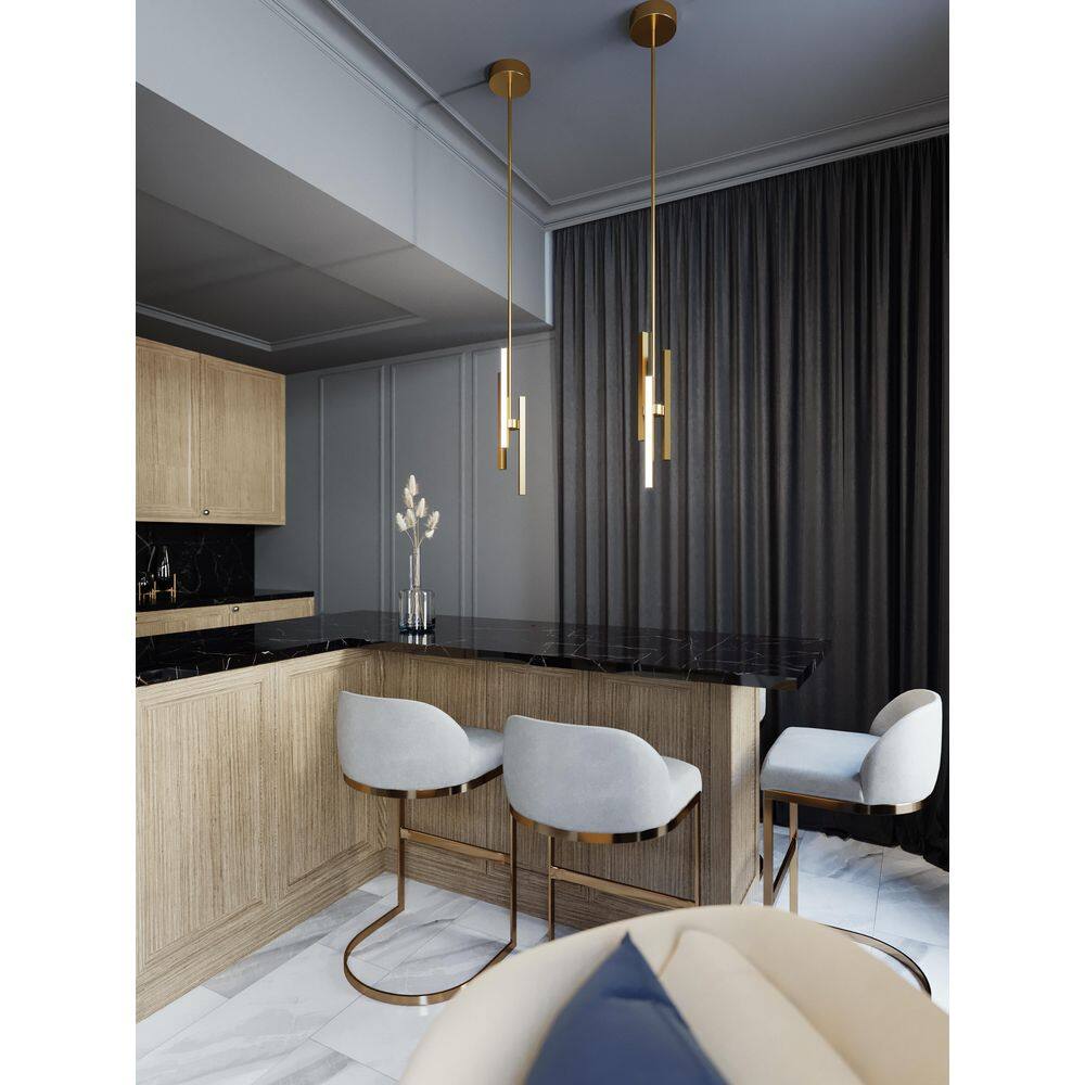 Indra Satin Brass Mini LED Pendant Light