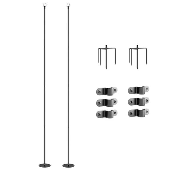 Outsunny 8 in. Light Poles (4-Pack)