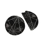 0.1 in. H x 16 in. W Halloween Spider Web Double Layer Placemats in Black (Set of 4)