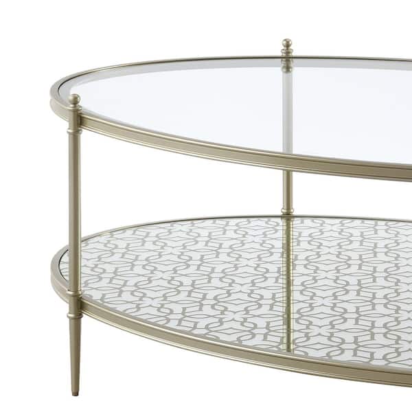 Acme Furniture Zaba 50 in. Glass Top & Silver Finish Oval