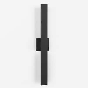 1-Light Matte Black Hardwired LED Outdoor Wall Sconce