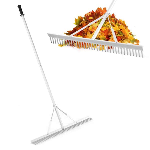 Landscape Rake with 36 in. Head and 68 in. Handle Heavy-Duty Aluminum Leaf Rake for Lawns