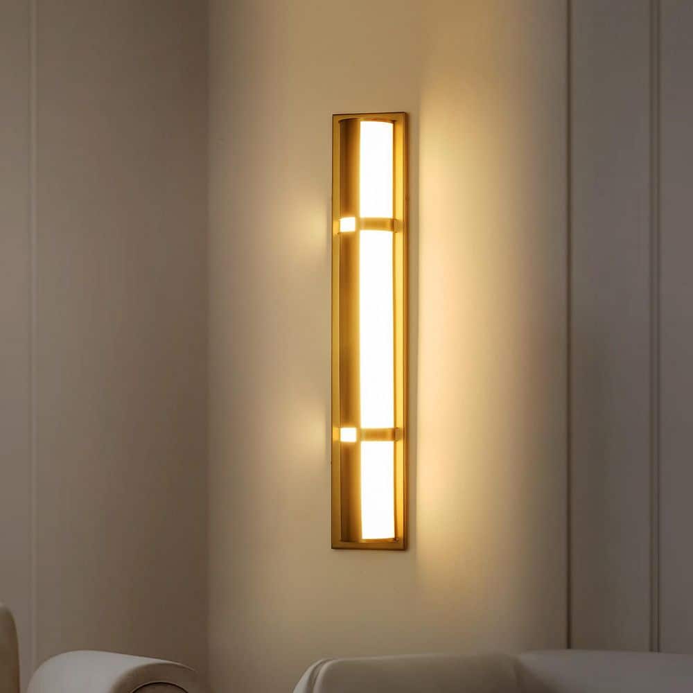 Rennnsan Miva Transitional 1-Light Brushed Gold 26 in. Linear LED