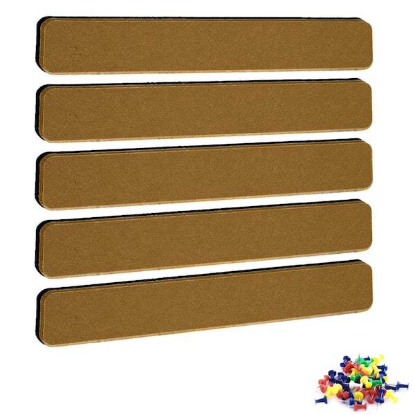 Afoxsos Felt Pin Board Bar Strips 12.99 x 1.97 in. Self Adhesive