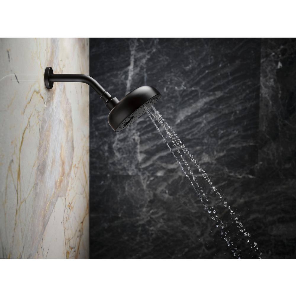 Chrome Oval Multifunction Wall Mounted Showerhead