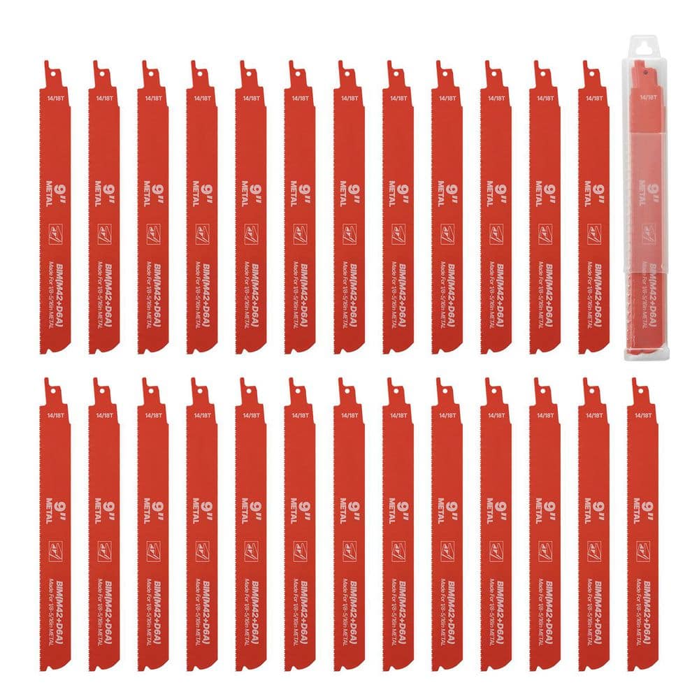 9.84 in 14/18 TPI Metal Cutting Bi-Metal Reciprocating Saw Blade (25-Pack), Sharp Teeth for 1/8-5/16 in Metals price history on PriceWatchPro