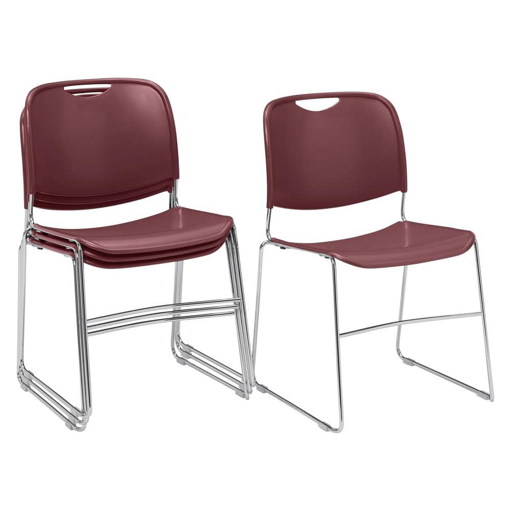 National Public Seating NPS 8500 Series Wine Ultra-Compact Plastic