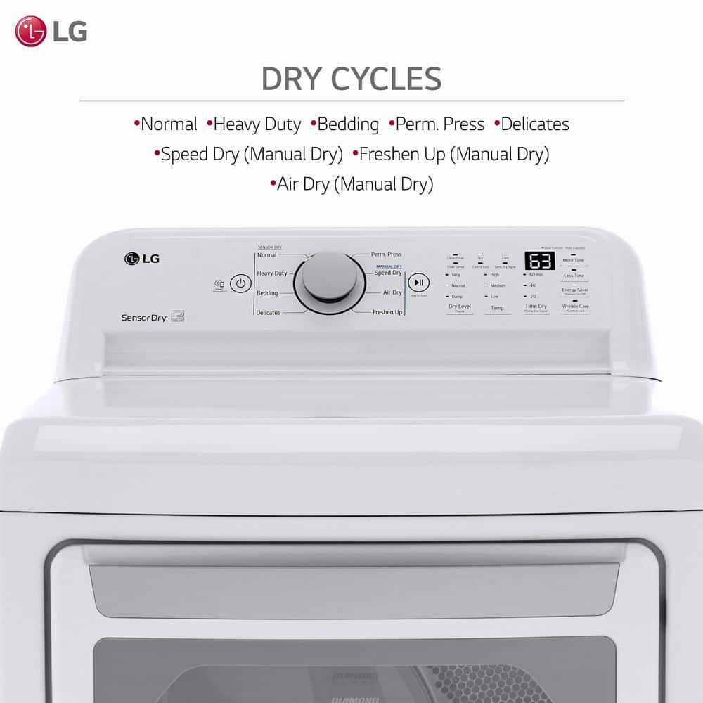 7.3 Cu. Ft. White Electric Dryer with Sensor Dry Technology