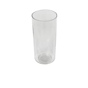 15 in. Clear Minimalistic Glass Round Decorative Vase