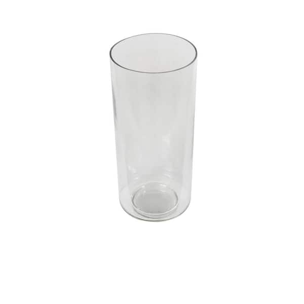 Litton Lane 15 in. Clear Minimalistic Glass Round Decorative Vase