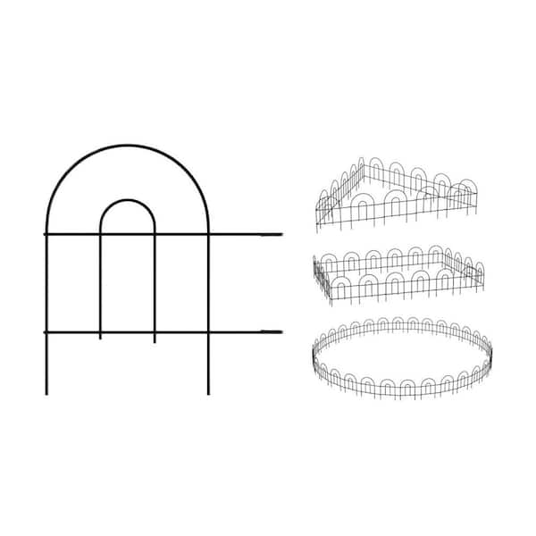 18 in. Rustproof Metal Garden Fence Small Animal Barrier 50ft Decorative Fencing Outdoor Landscape Panel 35 Pack