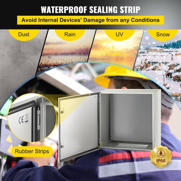 VEVOR Electrical Enclosure Box 24 in. x 24 in. x 12 in. IP66