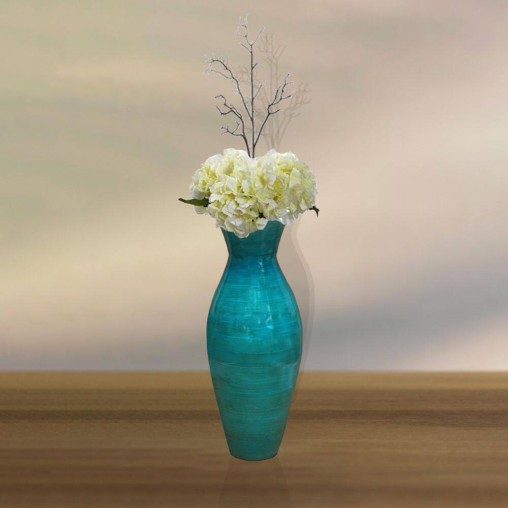 21" Purple Ceramic Flared Floor Vase for Modern Home Decor