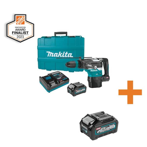 Makita 40V Max XGT Brushless Cordless 1-9/16 in. AVT Rotary Hammer Kit, AFT, AWS Capable (4.0Ah) with bonus XGT 4.0Ah Battery