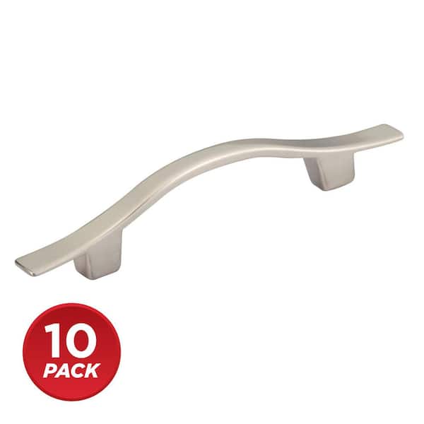Toulouse Collection 3 in. (76 mm) Traditional Brushed Nickel Cabinet Arch Pull (10-Pack)