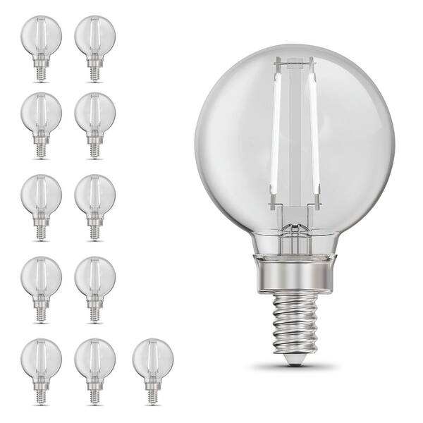 Reviews for Feit Electric 60-Watt Equivalent G16.5 Globe Dimmable White ...