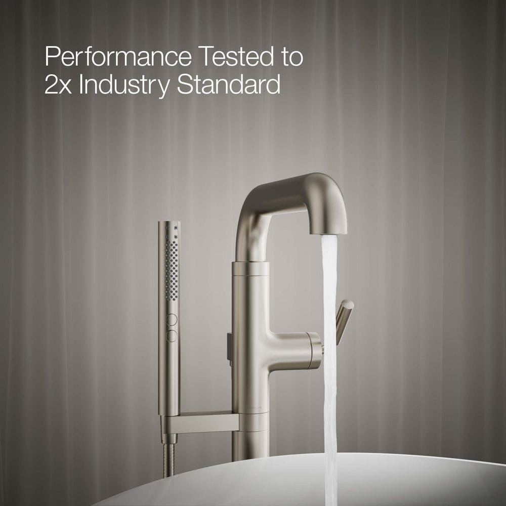 Tone Brushed Nickel Freestanding Tub Faucet with Hand Shower