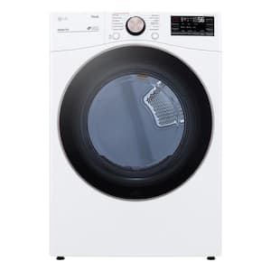 7.4 Cu. Ft. Vented SMART Stackable Gas Dryer in White with TurboSteam and Sensor Dry Technology