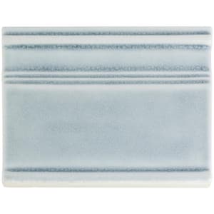 Delphi Arctic Blue 6 in. x 8 in. Polished Ceramic Base Molding Liner Tile