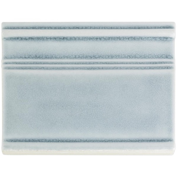 Ivy Hill Tile Delphi Arctic Blue 6 in. x 8 in. Polished Ceramic Base Molding Liner Tile