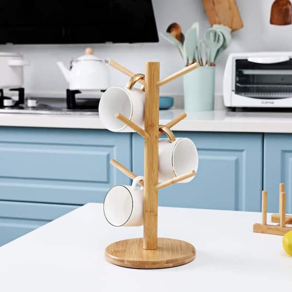 Unbranded Mug Holder Tree, Coffee Cup Holder with 6 Hooks in Yellow