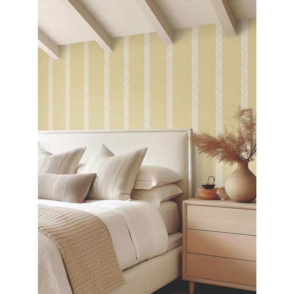 Braided Stripe Yellow Wallpaper