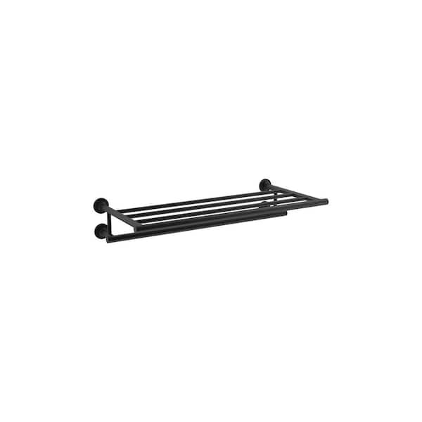 KOHLER Purist 24 in. Single Towel Rack in Matte Black