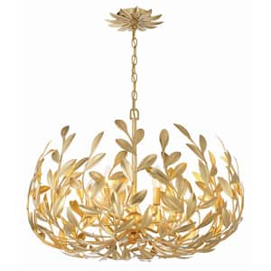 Broche 6-Light Antique Gold Chandelier