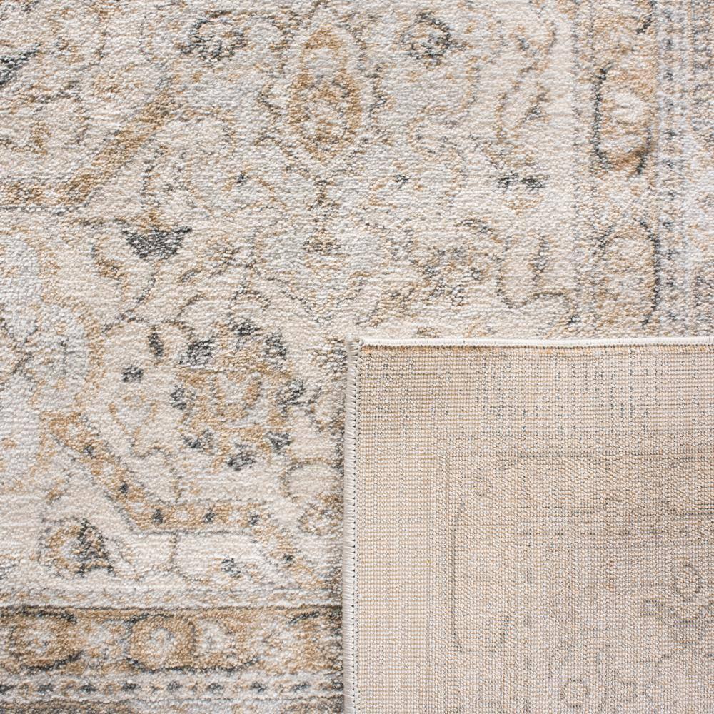 Isabella Cream and Beige Synthetic Stain-Resistant Area Rug