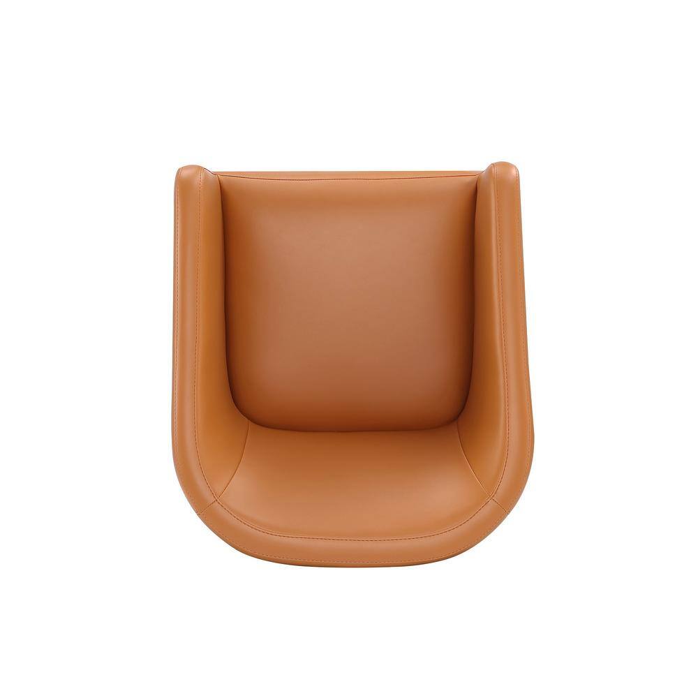 Saddle Faux Leather Upholstered Arm Chair Set