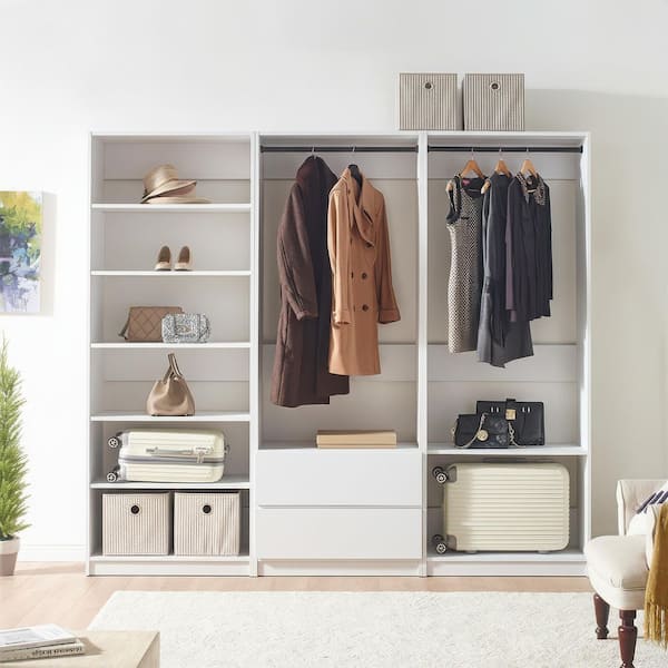 Klair Living Prosper 96 in. W White Tower System Freestanding