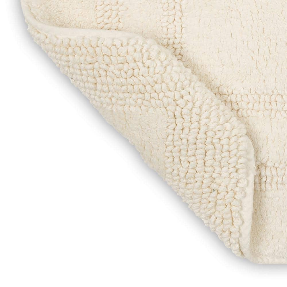 Reversible Natural Cotton Bath Mat 1' 9" x 2' 10"