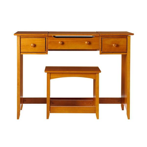 Unbranded Hawthorne 44 in. W Oak Vanity with Folding Mirror