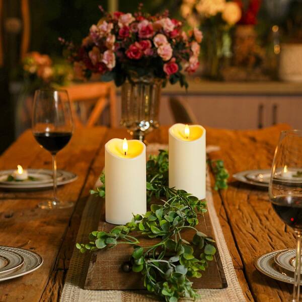 SenQWFa 6x3 Outdoor Waterproof Flameless LED Candles Electric Fake