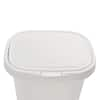 Rubbermaid 13 Gal. White Spring-Top Wastebasket FG5L5806WHT - The