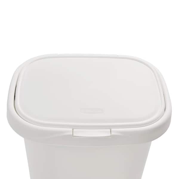 Rubbermaid Open Top White Waste Basket, 5.3 Gallon Trash Can, for Kitchen  Home