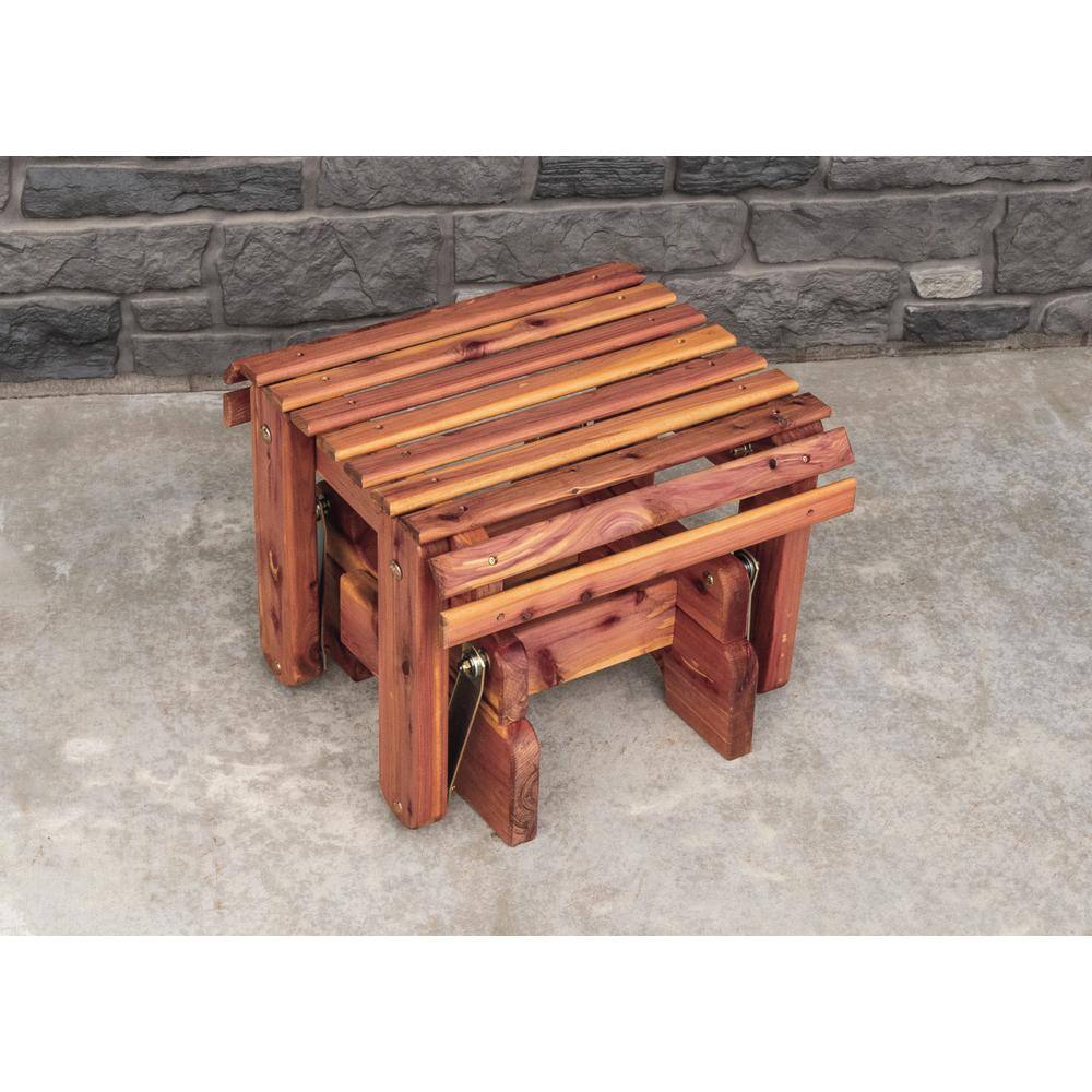 Handcrafted Aromatic Red Cedar Outdoor Gliding Ottoman