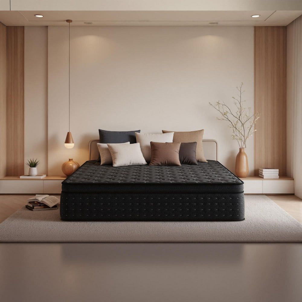 Full Medium Firm Hybrid Cooling Gel Memory Foam and Pocket Springs 10 in. Bed-in-a-Box Mattress price history on PriceWatchPro
