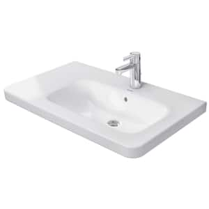 DuraStyle 6.75 in. Bathroom Sink in White Ceramic