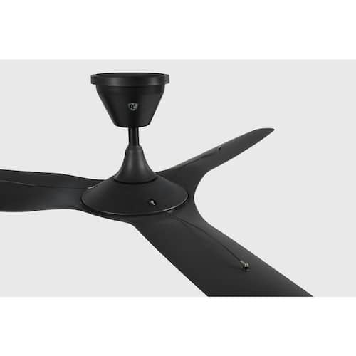 Haiku Coastal 60 in. Smart Outdoor Coastal Black Universal Mount Ceiling Fan with 2700K LED with Remote Plus App Ceiling Fans With Lights